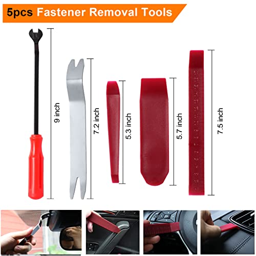 Auto Befestigung Clips 245 Stücke Universal Befestigungsclips Türverkleidung Klammern Stoßstangen Zierleisten Plastikklips Set mit Demontage Werkzeuge