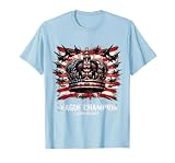 Fantasy Football League Champion Crown Secured T-Shirt, Men, Baby Blue, XX-Large