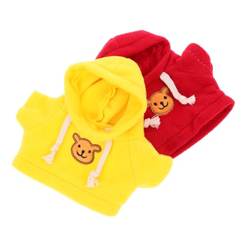 QUMIIRITY エレ トな 用衣服 ぬいぐるみクマパーカー 装飾用 小さな 用服 2点