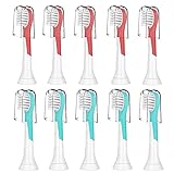 Kids Replacement Toothbrush Head Compatible with Philips Sonicare for 3-7 Years Old Kids Toothbrush...