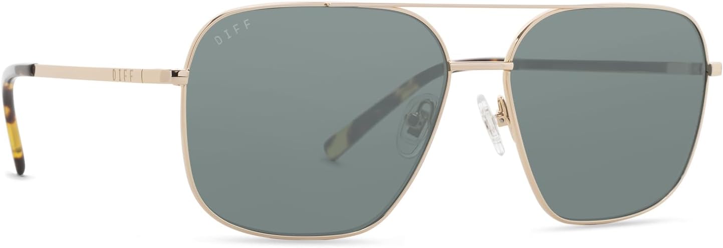 DIFF Jonas Oversized Navigator Designer Sunglasses for Men and Women UV400 Polarized