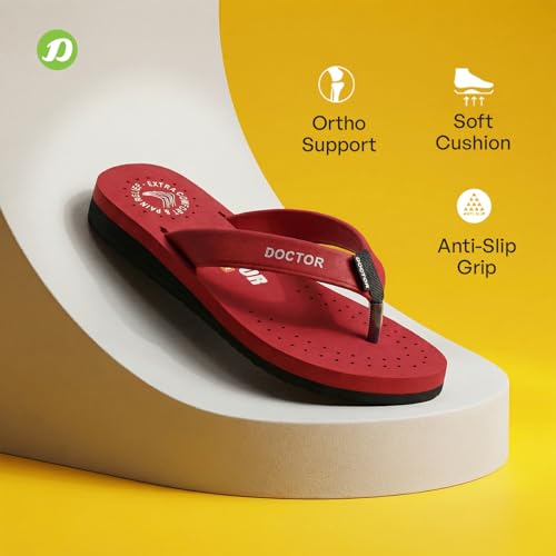 Image of DOCTOR EXTRA SOFT Women's Ortho Care Orthopaedic and Diabetic Feel Good Super Comfort Dr Sliders /Flip-flops /House Slippers [OR-D-16]