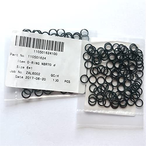 CHONSE Rolamento de roda traseira 100 peças O-Rings 6 x 1 mm para vedações de rolamentos de reparo K