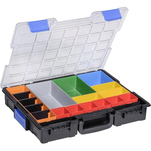 Image of Allit EuroPlus Pro >K<44/18 Professional Small Parts Case with Connecting Clips, 18 Compartments