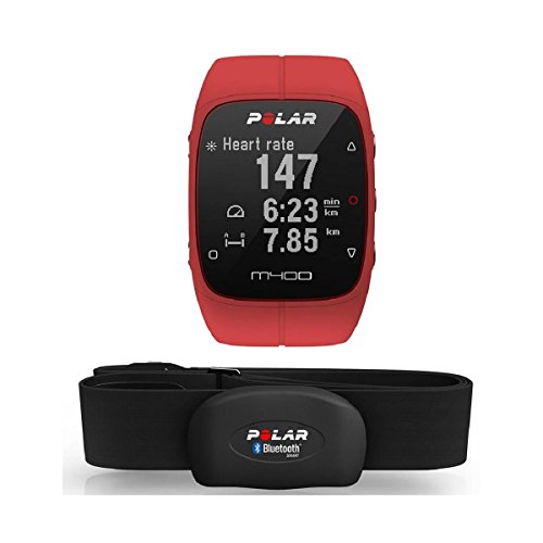 Polar M400 - Reloj de Entrenamiento con GPS Integrado y Registro de Actividad con Sensor de frecuencia cardíaca H7, Color Rojo