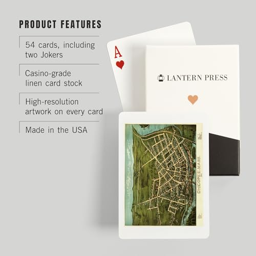 Baraja de Póker Lantern Press Chicopee Massachusetts 52 cartas miniatura 3
