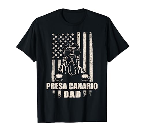Presa Canario Dad Cool Vintage Retro Proud American T-Shirt