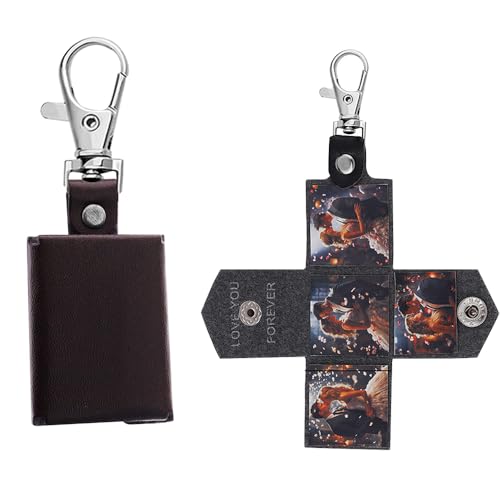 Personalised Keyring Photo Album,Custom Mini Scrapbook Keychain With Photo Picture Design Your Own Album Souvenirs,Personalised Small Photo Album Keychain,Personalised Gifts For Family