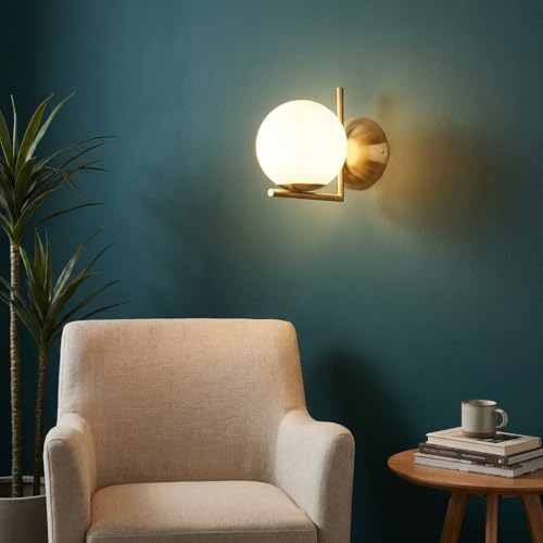 Aplique de pared ATOM iluminación interior para salones elegantes con esfera E27 3