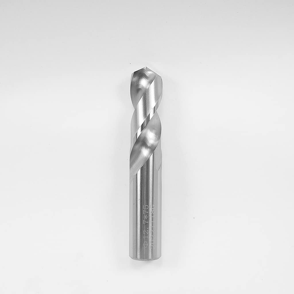 KLOT Industrial Grade 1/2" Solid Carbide Drill Bit 12.7mm 2-Flute Straight Shank YG6X Tungsten