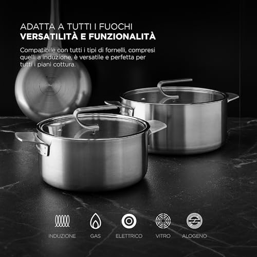 Grande casserole 9.2L MasterPRO SIGMA en acier inoxydable multicouche - 4