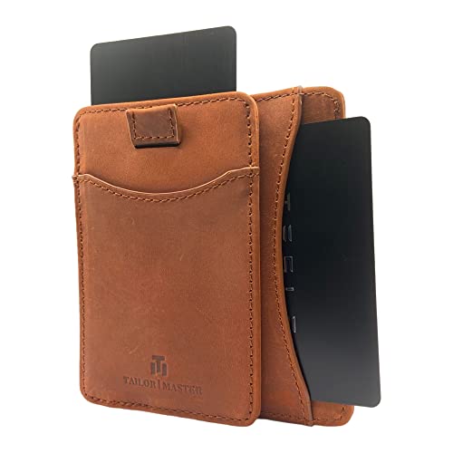 Key Card Holder For Tesla Model 3 X Y Slim Card Case Thin Wallet Minimalist Credit Card Sleeve with RFID Blocking (Coffee Brown)