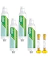 AQUA CREST Garden Hose Water Filter for Plants, Greatly Reduces Chlorine, Odor, Improve Plants Health, Ideal for Organic Gardening, Farming and Pets, 4 Pack with 2 Hose Protector