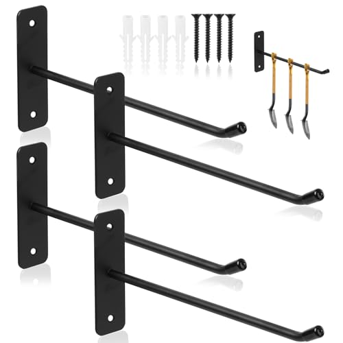 4 x Reifenhalter Wandhalterung, Felgenhalter Wandmontage, Garage Haken Reifenhaken Reifen Halterung, Felgenmontage Autoreifen Wandhalterung für Reifen Werkzeug Aufbewahrung, als Felgenbaum, bis 15kg