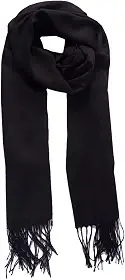 Cachecol Echarpe Feminina Lisa com Franja 170x65cm Toque Macio, Ideal para Outono Inverno e Meia Estação