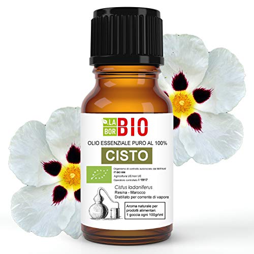 Cisto Bio Olio essenziale 100% Puro 5 ml - Uso interno Terapeutico Alimentare Diffusori Aromaterapia Cosmetica Cucina - Laborbio