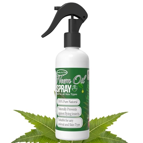 Organic Neem Oil Spray Natural Insect & Fungal Protection for Plants Horses & Pets | Fly Repellent Leaf Shine & Skin Soother | Eco-Friendly & Natural (250ml)