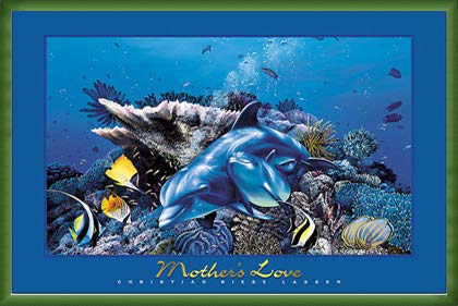 Mother's Love クリスチャン　ラッセン フレーム付き Amazon.co.jp: ポスター クリスチャン ラッセン Mothers Love