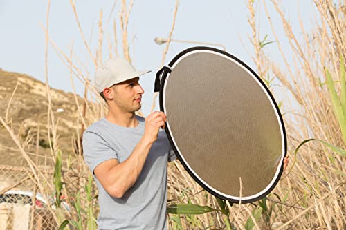 Réflecteur pliant Manfrotto 76 cm argent et blanc pour studio