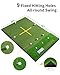 6x4FT 21-45mm Dual-Turf Golf Hitting Mat with Ball Tray, Thickened Golf Mat with 9 Hitting Holes, Practice Mat with Alignment Aid for Realistic Indoor Outdoor Practice, Professional Golf Training Aid