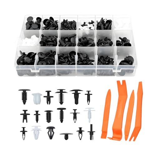 JNNJ 415 Piezas Caja De Clips Para Automóviles, Juego De Clips Para Coche Con Herramientas, Clips De Fijación Plástico Surtidos Para Coche, Coche Panel Puerta Broches Clip Conjunto Parachoques