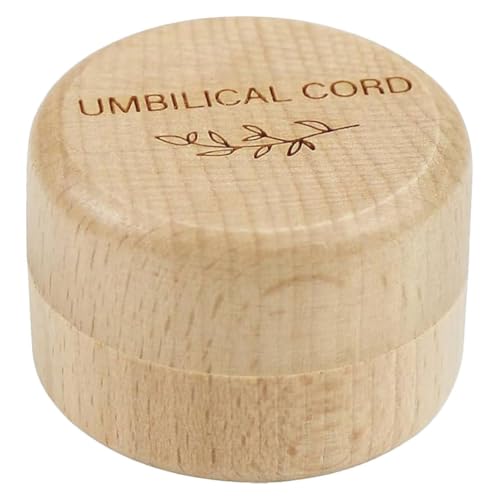 MAGICLULU へその緒の記念品ボックス:木製新生児用へその緒記念品ボックス - ベビーシャワー用の小さな収納ケース、赤ちゃんの思い出の整理ボックス