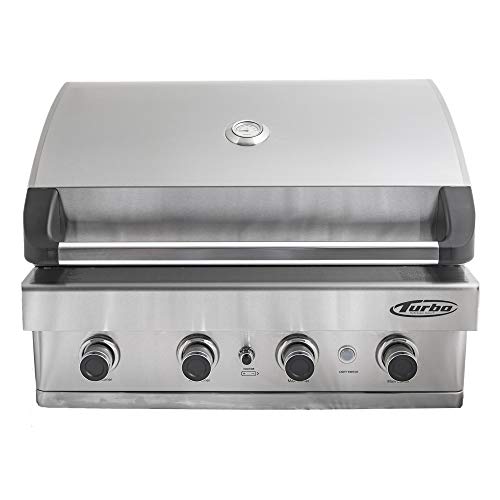 Barbeques Galore Turbo 32inch 4Burner Builtin BBQ Gas Grill