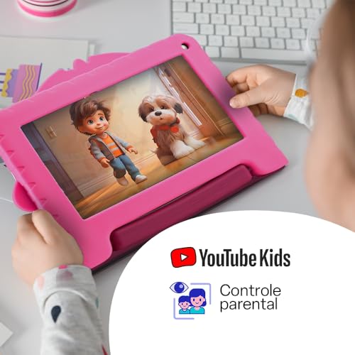 Tablet Infantil Patrulha Canina Skye com Controle Parental 4GB RAM + 64GB + Tela 7 pol + Case + Wi-fi + Android 13 + Quad Core Multi - NB422 - Imagem 7