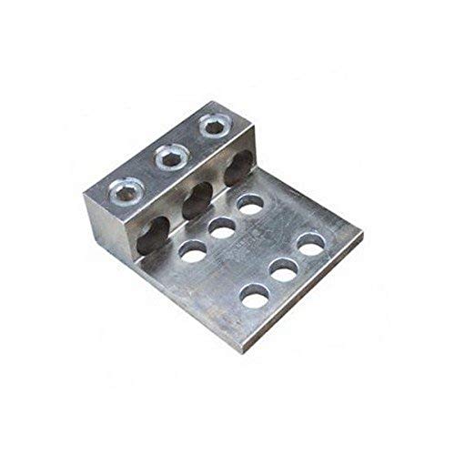 Morris 90857 Mechanical Lug, Three Conductors,Two and Four Hole Mount, Aluminum, 500 MCM-No. 2 SOL, 50-inch Bolt