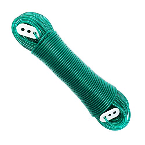 The Strongest Steel Clothesline by Smiths® (Colour: Green, Size 30m/100ft) - Rot, Mould & Weather Resistant | Choose Your Colour | Designed in the UK | 2 Year Guarantee!