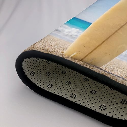 Tapis de plage antidérapant en flanelle imprimé surf lavable maison - 6