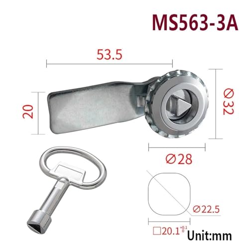 Serrure à came en métal MS563-3A avec finition industrielle premium - 3
