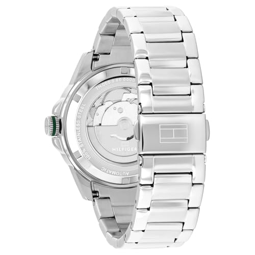 Image of Tommy Hilfiger Lars Automatic Chinese Automatic Analog with Green Dial Silver Stainless Steel Strap Watch for Men - TH1710694W