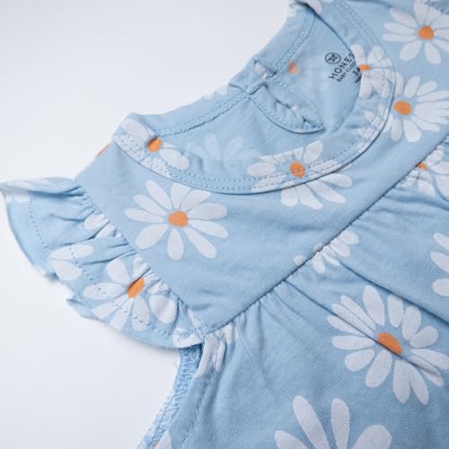 HonestBaby baby-girls 2-piece Outfit Romper & Headband Set for Infant, Baby and Toddler Girls3