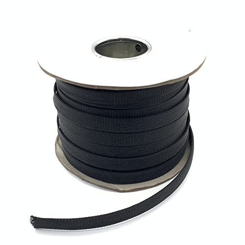 Rozszerzalna tuleja kablowa 2-45 mm PET pleciona owijka druciana - czarna - 5 m / 10 m do ochrony przewodów (10 mm x 5 m)