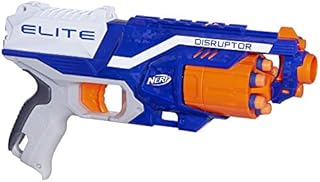 NERF Disruptor Elite Blaster -- 6-Dart Rotating Drum, Slam Fire, Includes 6 Official Elite Darts -- for Kids, Teens, Adults (Amazon Exclusive)