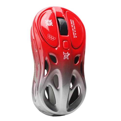 Image of Arctic Fox Alien-X Gaming Wireless Mouse, Tri-Mode (2.4G /Bluetooth /Wired), 4800 DPI, 1000Hz Ergonomic Hollow RGB Rechargeable Type-C for Mac /Laptop /iPad /Office (Red)