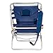 Ostrich Deluxe 3N1 Lightweight Lawn Beach Reclining Lounge Chair with Footrest, Outdoor Furniture for Patio, Balcony, Backyard, or Porch, Blue Stripe