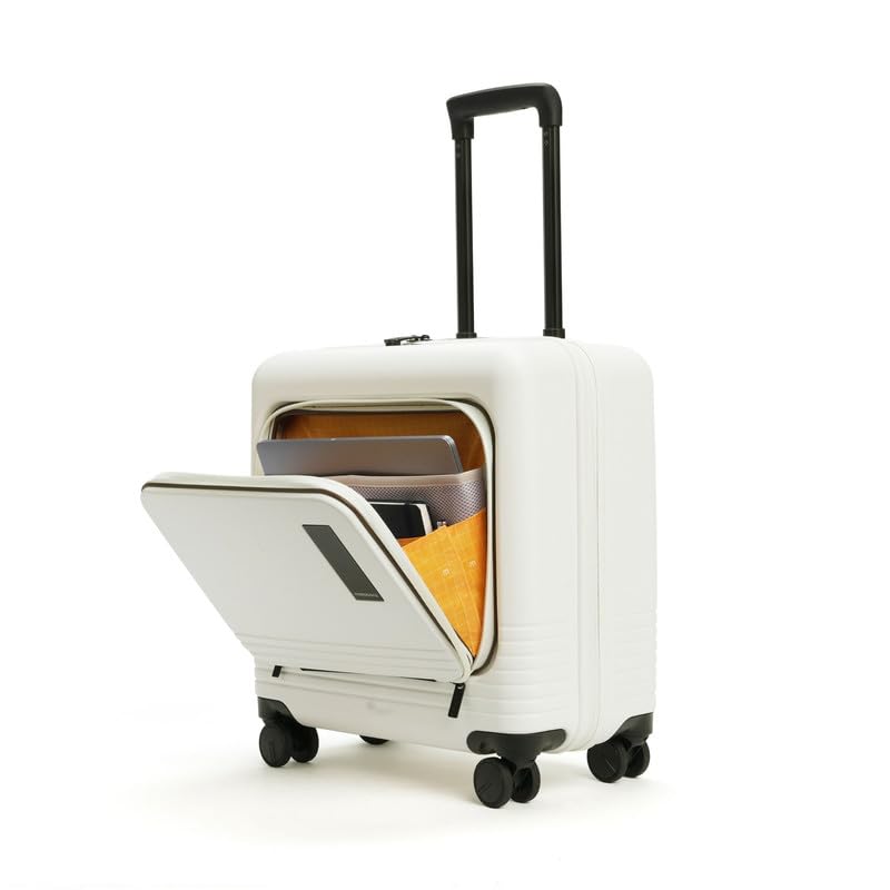MOKOBARAThe Cabin Overnigher Luggage White 48 cm Small German Makrolon poly-carbonate Hard Sided 8 Hinomoto Wheels Cabin Suitcase Trolley - Still Loading Brownray