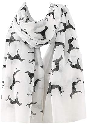 World of Shawls Pug Dog, Dachshund Dogs, Spaniel Dog, Jack Russell Print Scarf - All Seasons Lovely Soft Scarf Wraps Shawl Scarves