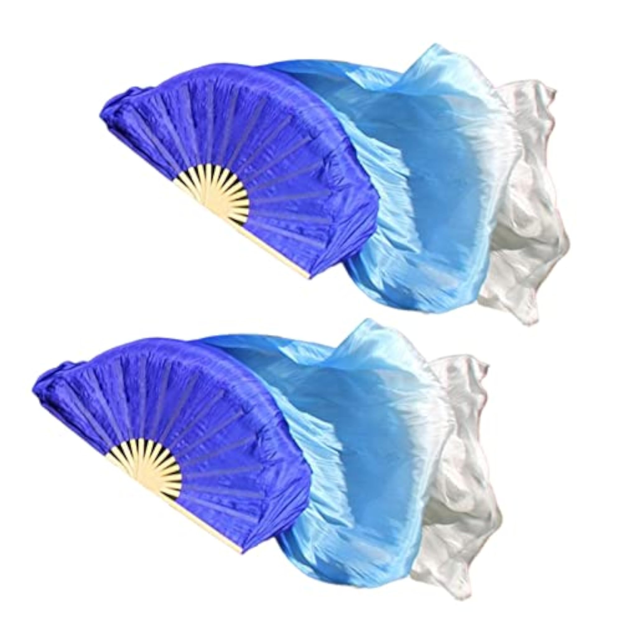 2Pcs Belly Dance Fan Veils Performance Dance Props