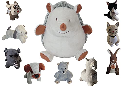 Home Tresor - Fermaporta Animale, Oggetto Decorativo Design Simpatico, Blocca Porta Finestra da Interno, Peso in Stoffa Pavimento (Riccio)