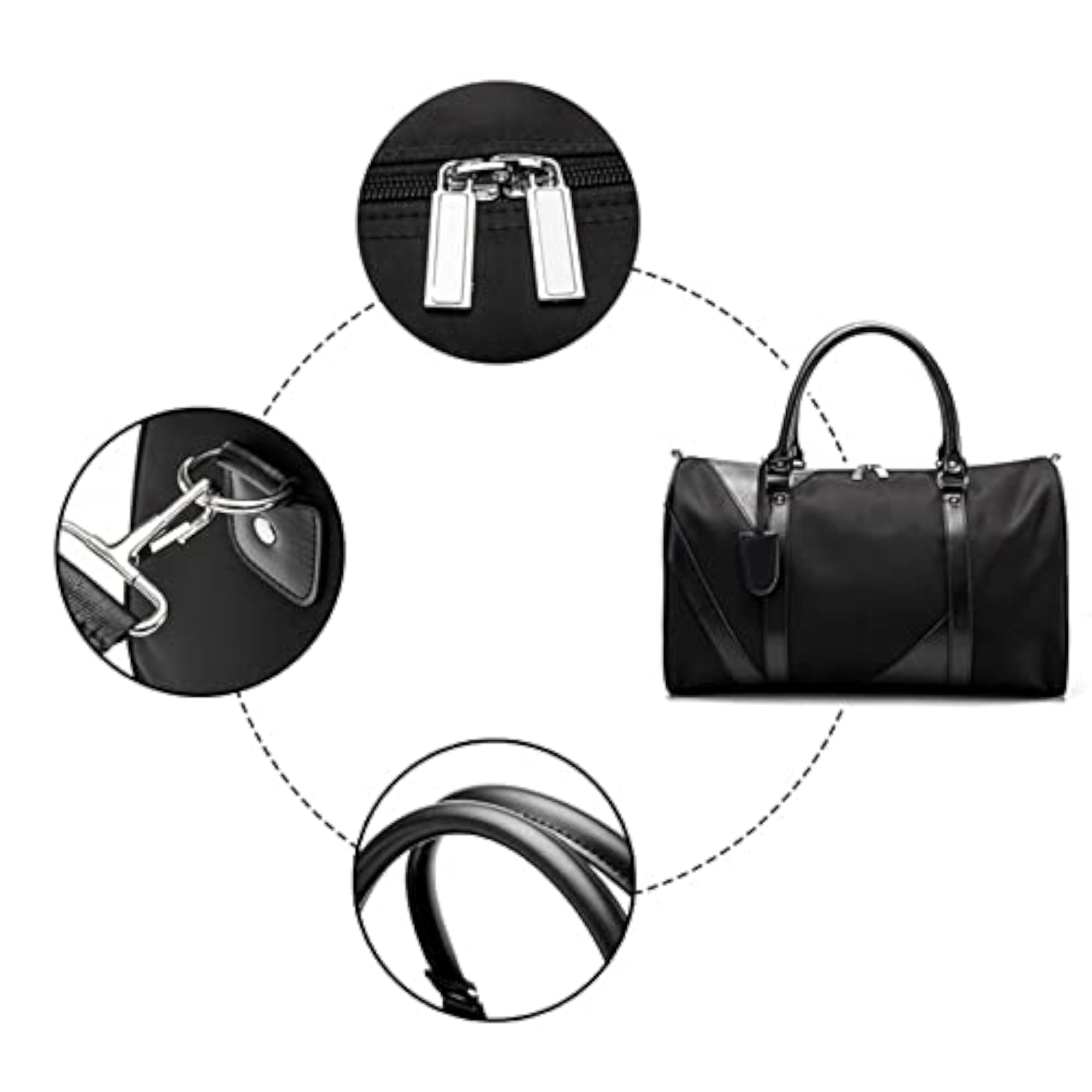 Travel Duffel Bags, Solid Color Handbag Storage Bag
