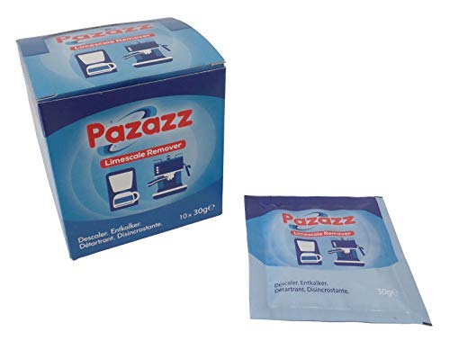 PAZAZZ Cafetera descalcificadora para máquina de espresso DELONGHI SAGE GAGGIA KRUPS DUALIT, etc. - Paquete de 3 - hace 15.000 ml