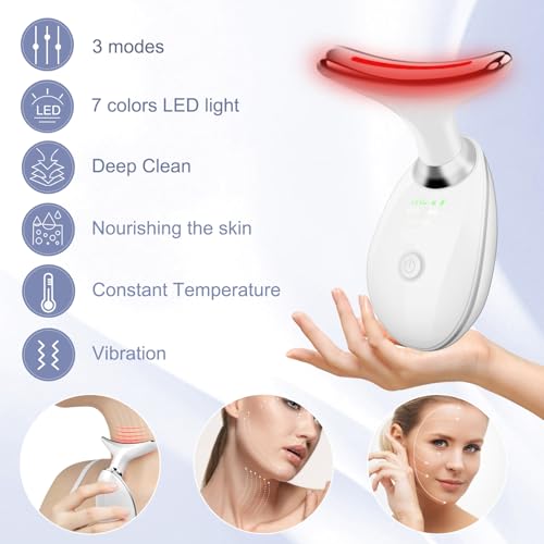 facial massager7 color led light therapy for face and neckportable beauty skin care tools