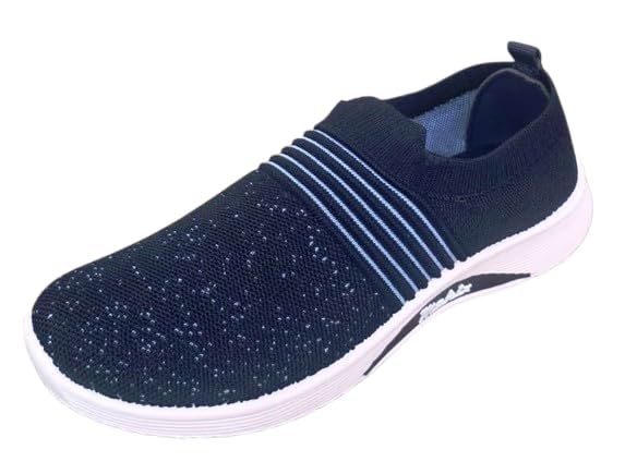 Image of Men's Slip-On Sneakers, Lightweight Breathable Knit Casual Shoes with Flexible Sole, Comfortable Walking Shoes