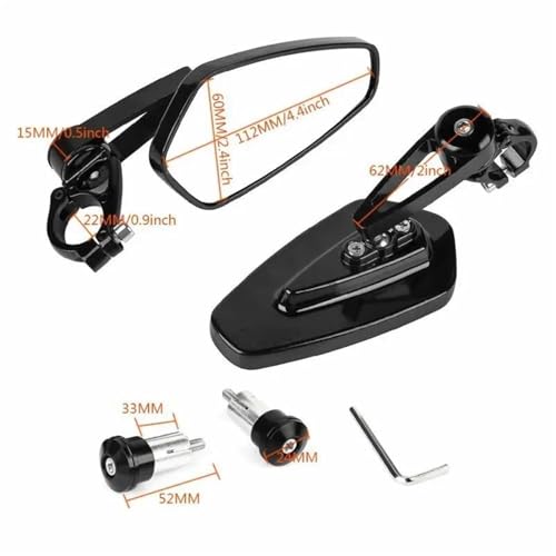 Espejo retrovisor de motocicleta con visión amplia para MT-07 2