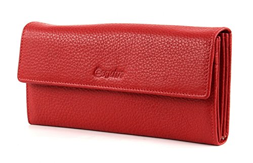 Preisvergleich Produktbild Esquire Primavera Damenlangbörse 18 cm rot