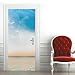 ZSQCVB Vinilos Para Puertas 77x200cm cielo azul y gaviotas Mural de La Puerta Vinilo Pared Decorativo Vinilo Nevera Vinilos Decorativos Vinilo Pared Cocina Decoraciones