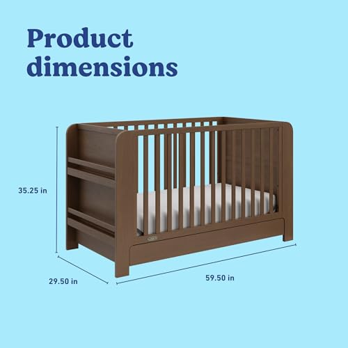 Graco Read-with-Me 4-in-1 Convertible Crib with Drawer, Hazelnut - image 6